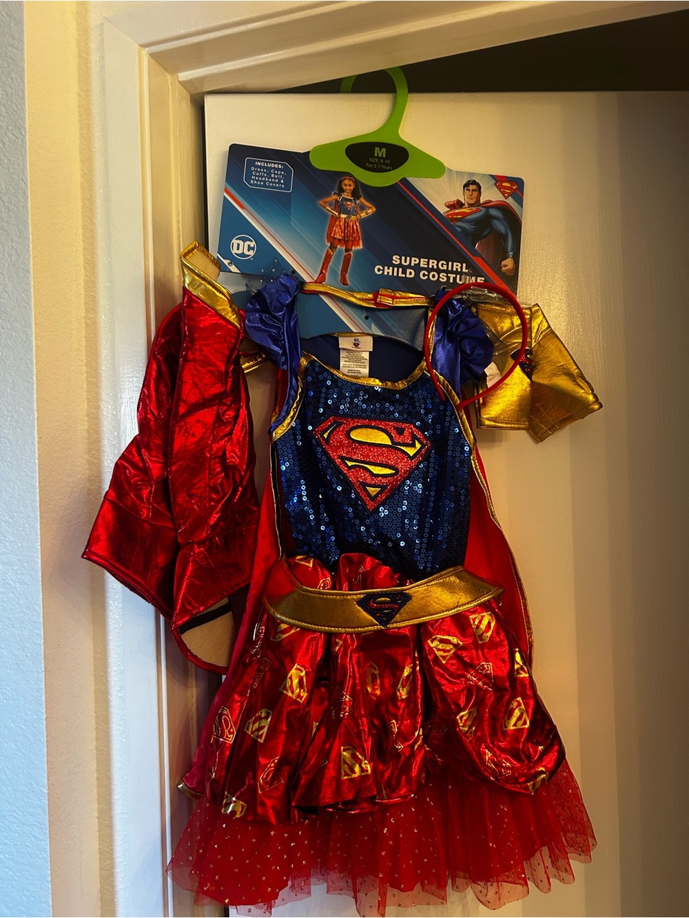 DC Comics Supergirl Kids Costume - Blue, Red & Gold